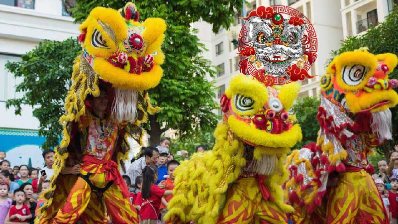 Múa lân lân khai trương Nam Từ Liêm tại Đức Minh Đường